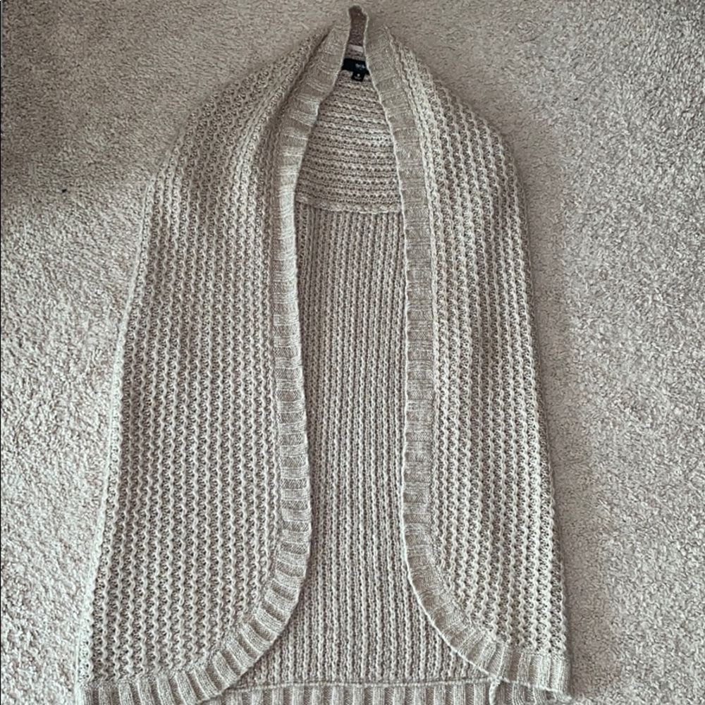 No sleeve beige with sparkles cardigan